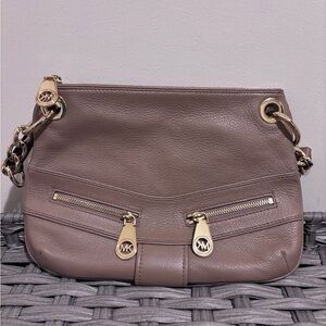 Michael Kors Brown Leather Shoulder Bag